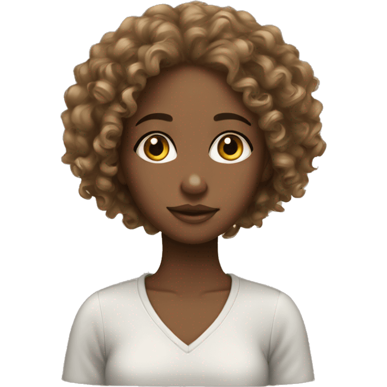 Somali girl long eyelashes and curly hair emoji