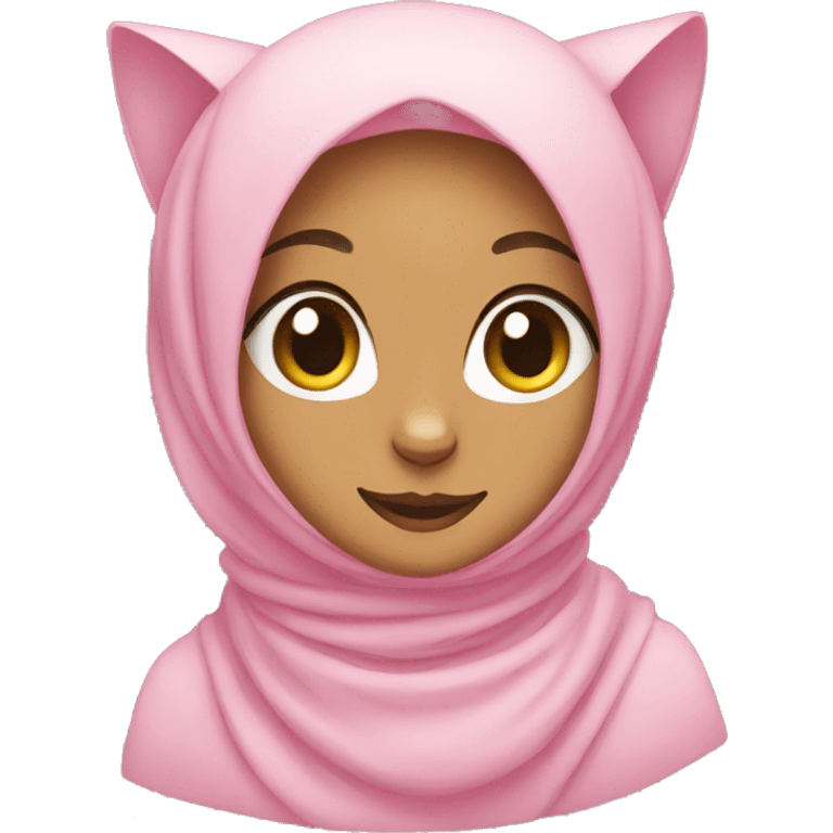 A hijabi cat emoji