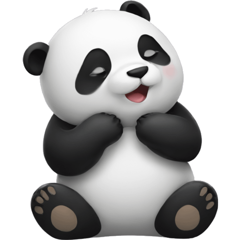 Panda giving kiss emoji