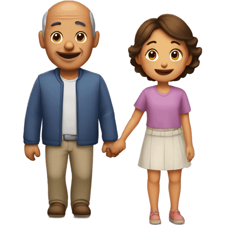 Papá abrazando a su hija emoji