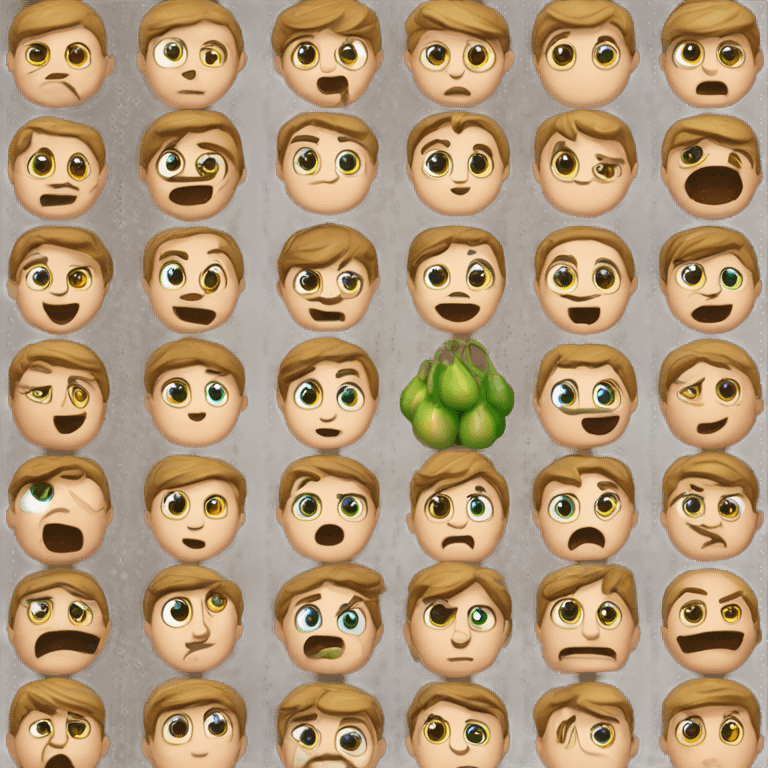 Sorprendido con pepinos en los ojos  emoji