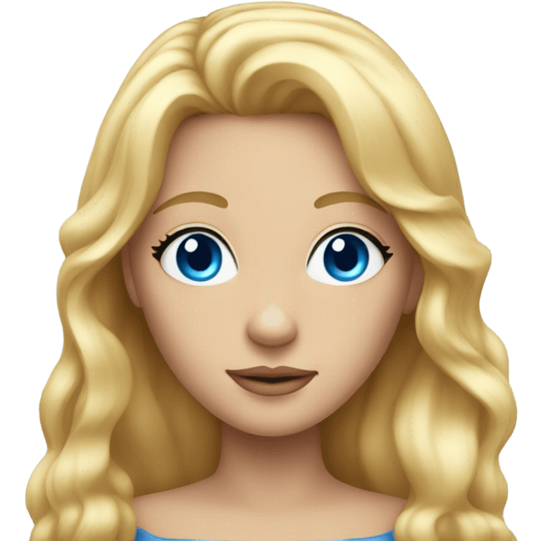 blond queen blue eyes emoji