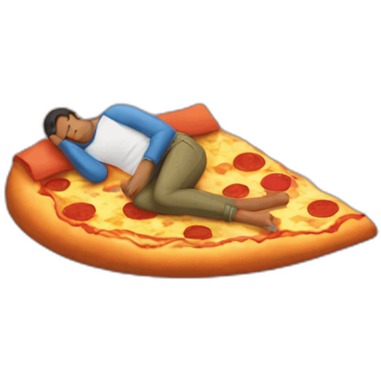 husband napping on pizza emoji