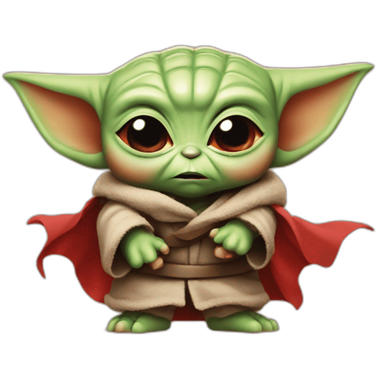 baby yoda so angry, red tone emoji