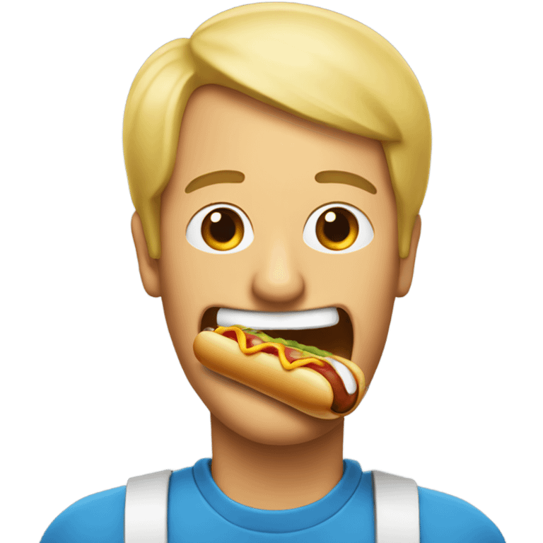 bill eating a hot dog emoji