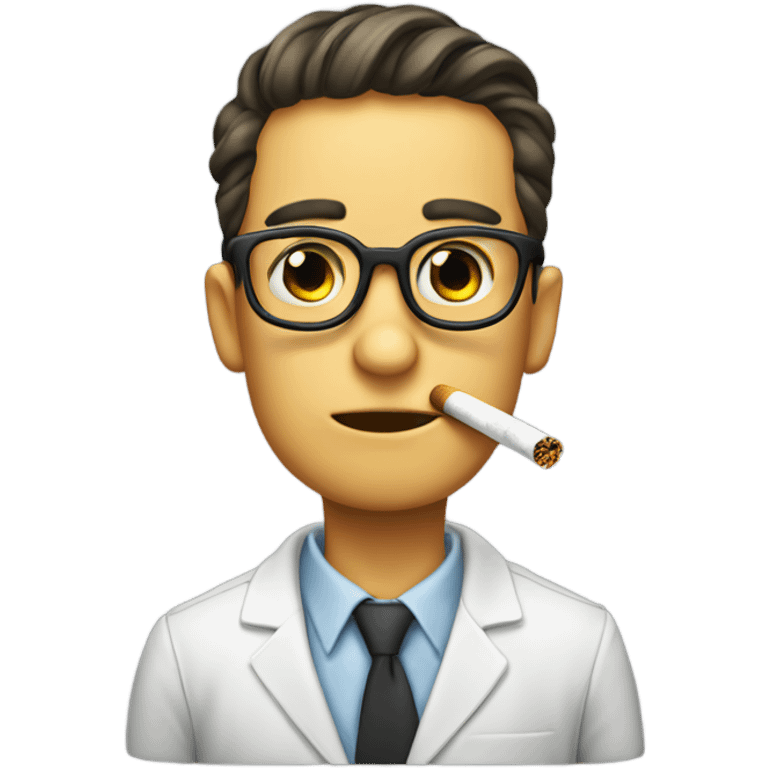 Eye twitch nerd emoji smoking cigarette emoji