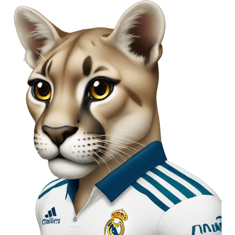 puma con la camisa del real madrid emoji