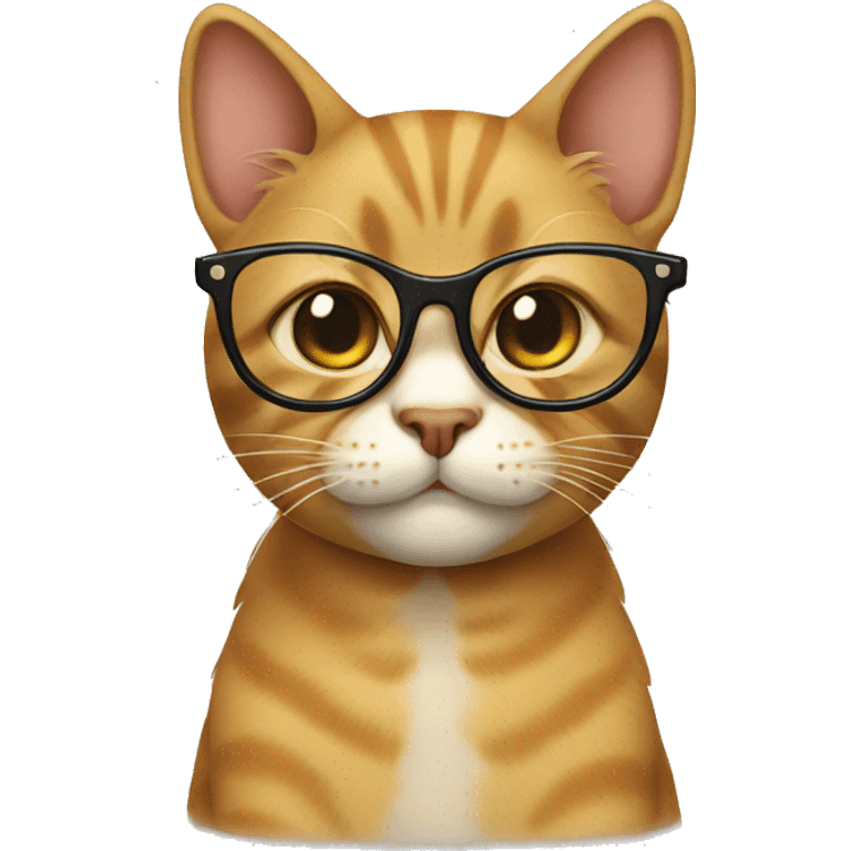 Cat wearing glasses  emoji