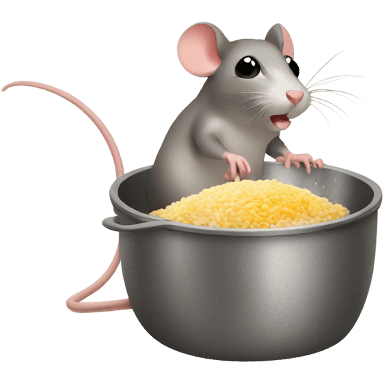 Rat frying rice emoji