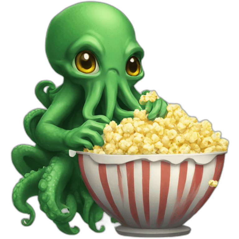 cthulhu eating popcorn emoji