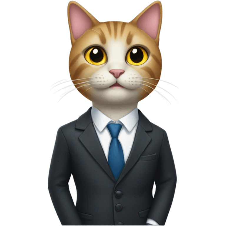 Cat with suit emoji