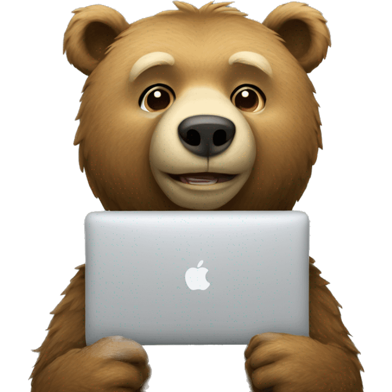 bear with macbook emoji