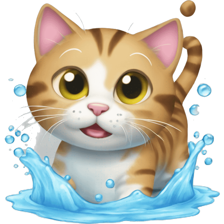 tabby cat
drink water
colored water
Cartoon
cute
action emoji