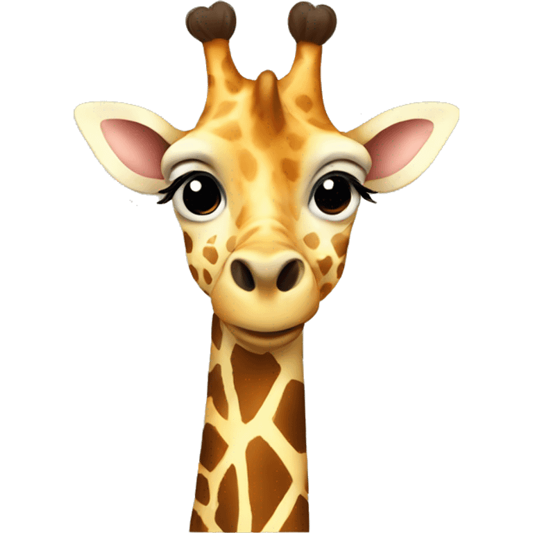 giraffe with a bow  emoji