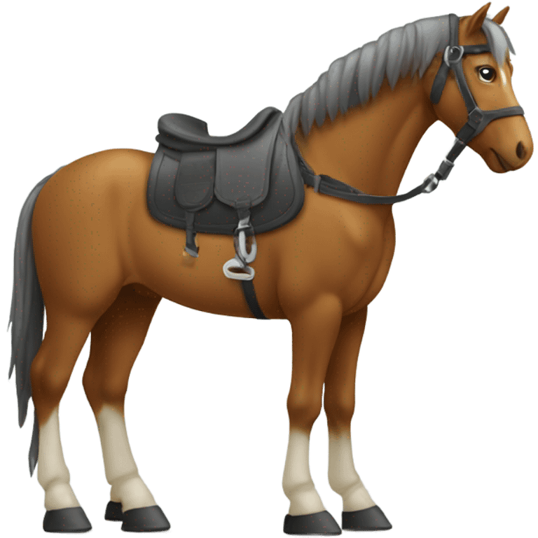 Horse wearing boots emoji