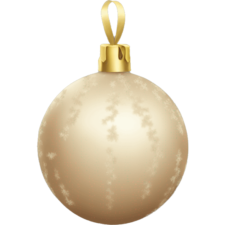 beige Christmas ball decoration emoji