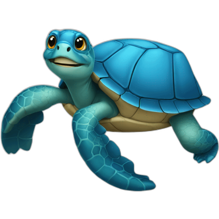 Blue turtle emoji