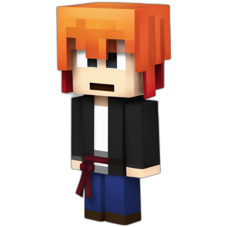 Kurosaki Ichigo minecraft style emoji