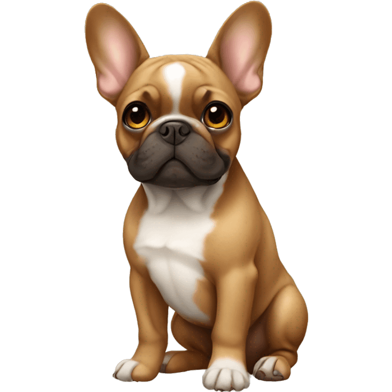 French bulldog brown emoji