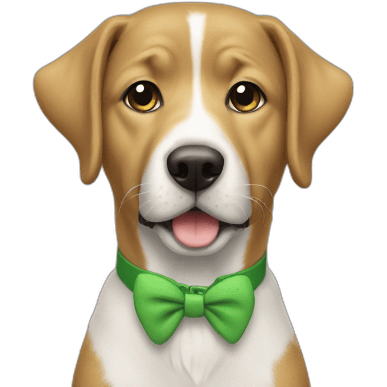 green collar dog  emoji