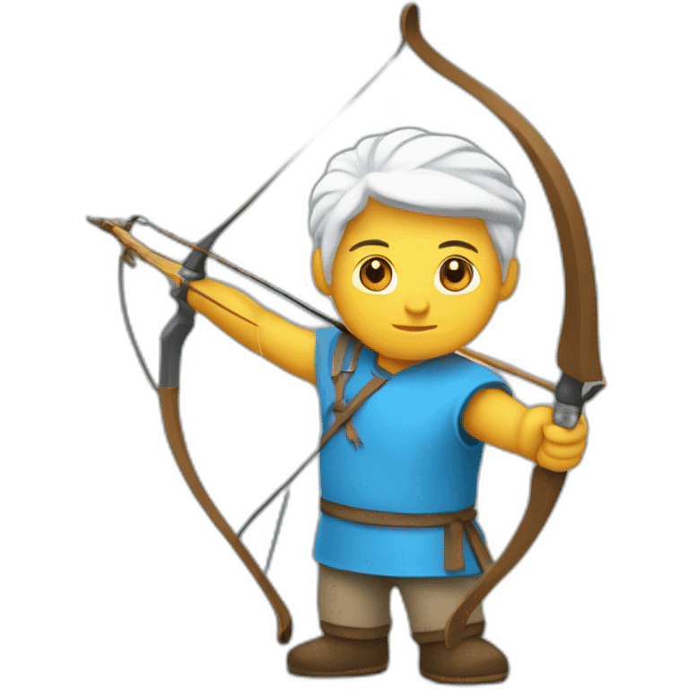 un archer avec un arc à poulie emoji