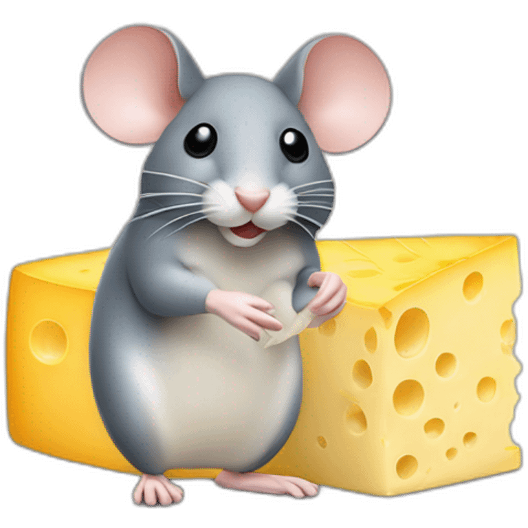 mouse made of cheese emoji