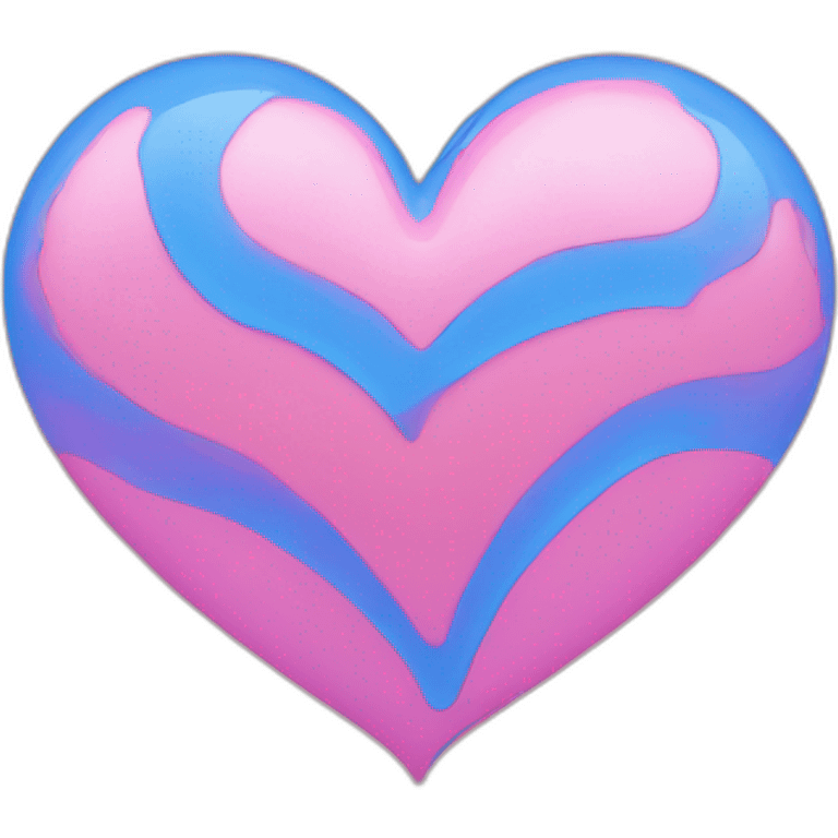 Pink and blue heart combined emoji