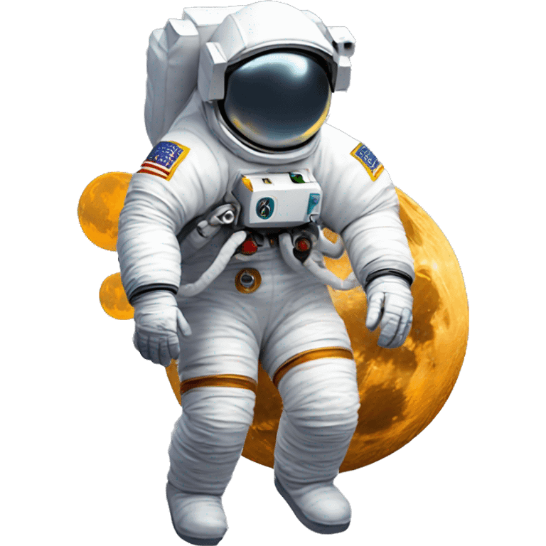 cryptocurrency bitcoin astronaut moon emoji