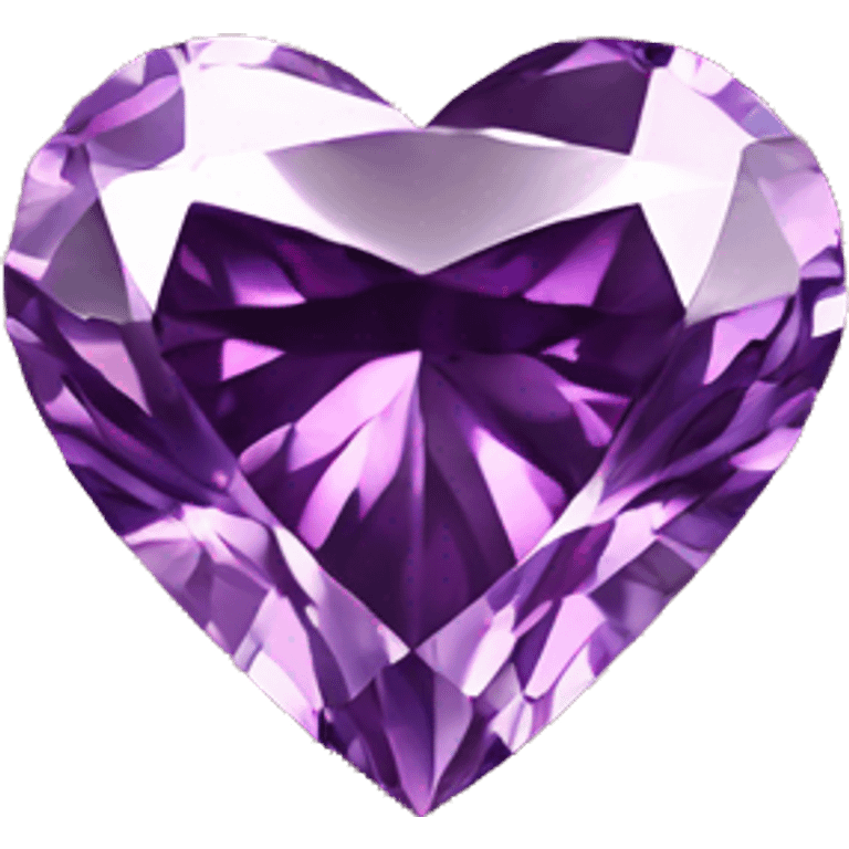 Heart shaped 56-carat purple diamond emoji