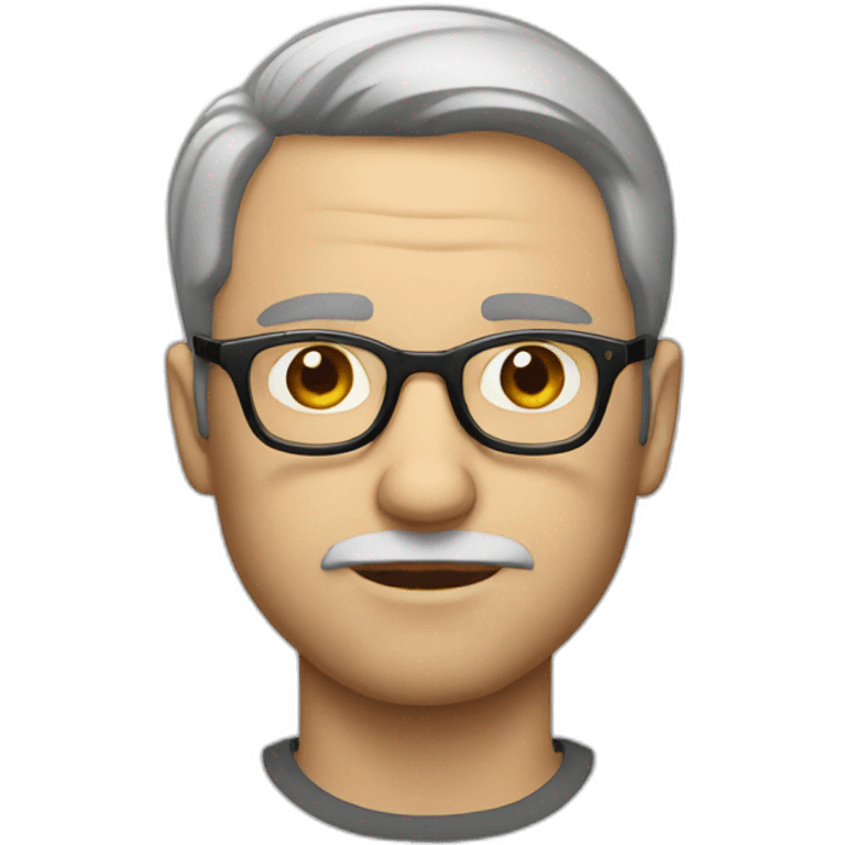 bad white man with glasses emoji