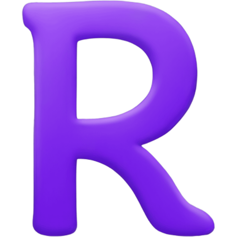 Purple letters “ RR “ emoji