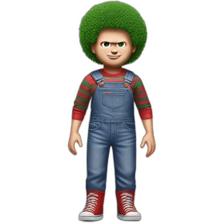 Chucky as chia pet full body emoji