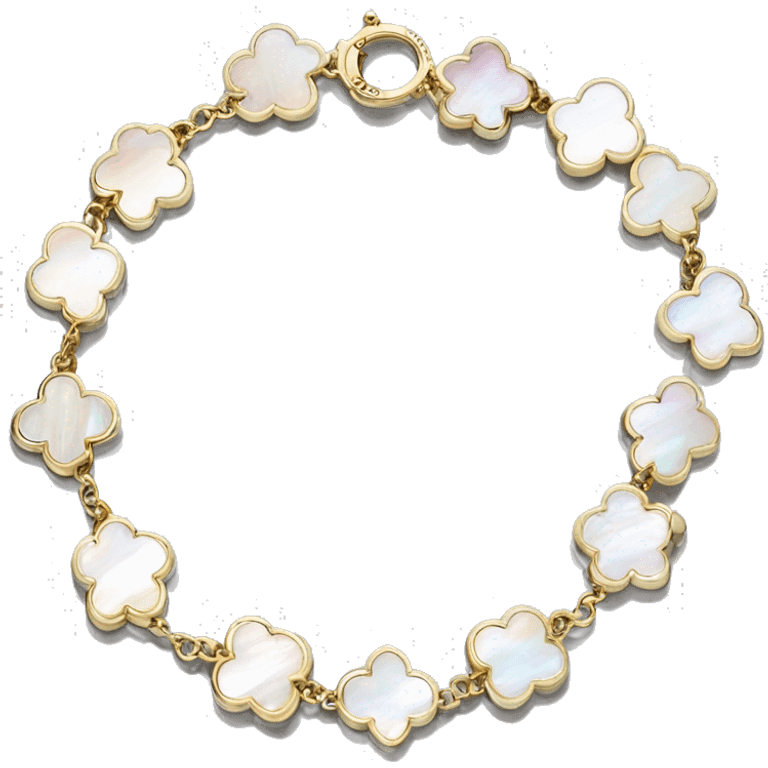 Vancleef Vintage Alhambra Bracelet in Mother of Pearl emoji