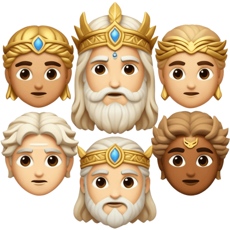 Cinematic Realistic Greek Gods Pop Culture Emoji, featuring mythic portrayals of ancient deities rendered with dynamic, ethereal lighting and classical detail. emoji