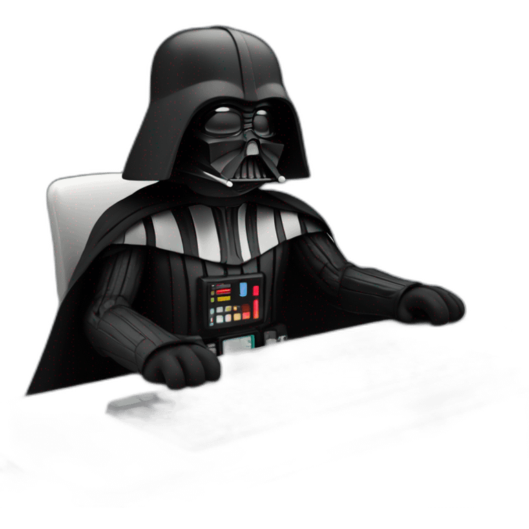 darth vader programmer on keyboard emoji