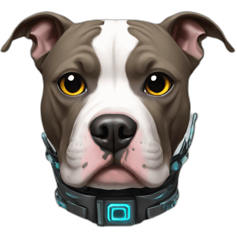 Pitbull-óculos-cyberpunk-futuristic-robot emoji