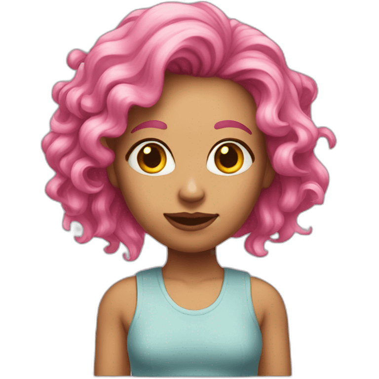 very-ugly-girl-pink-hair emoji