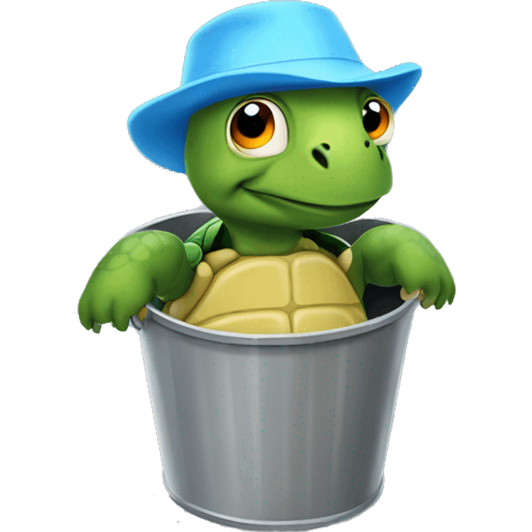 The Mix of a turtle and a water bucket emoji