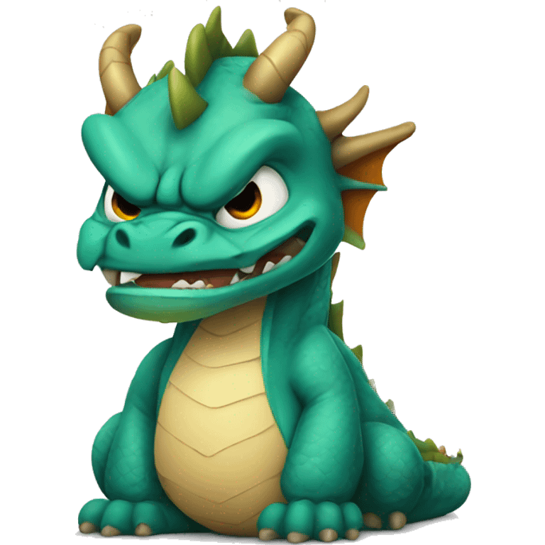 dragon angry frowning full body not asian emoji