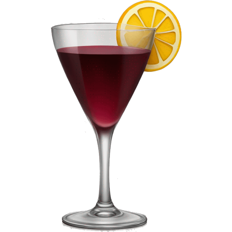 Fancy red Wine glass cocktail  emoji