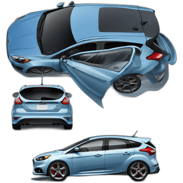 Ford focus st blue emoji