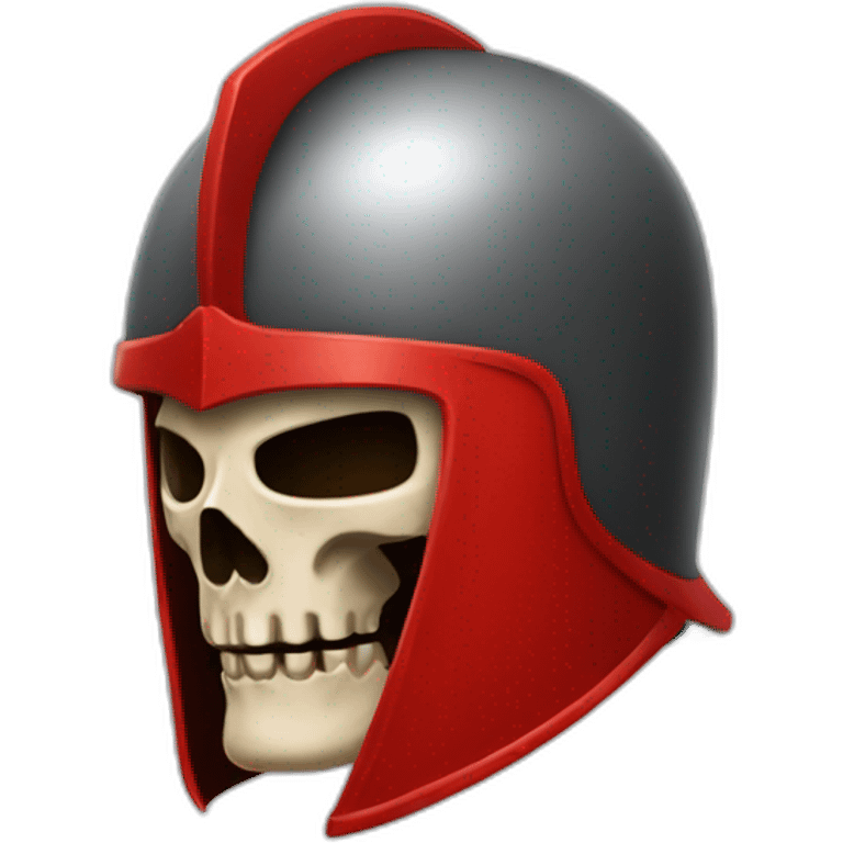 red knight with helmet skull emoji