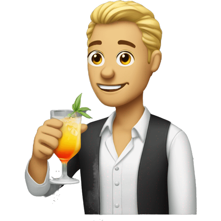 drinking a cocktail emoji