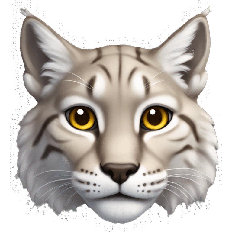 Snow point lynx cat laying down  emoji