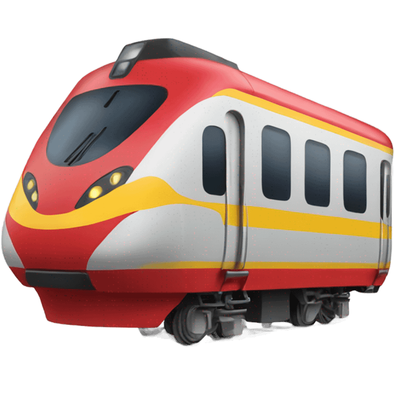 Red and yellow train  emoji