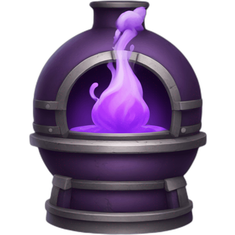 A  purple  alchemy furnace emoji,like github logo emoji