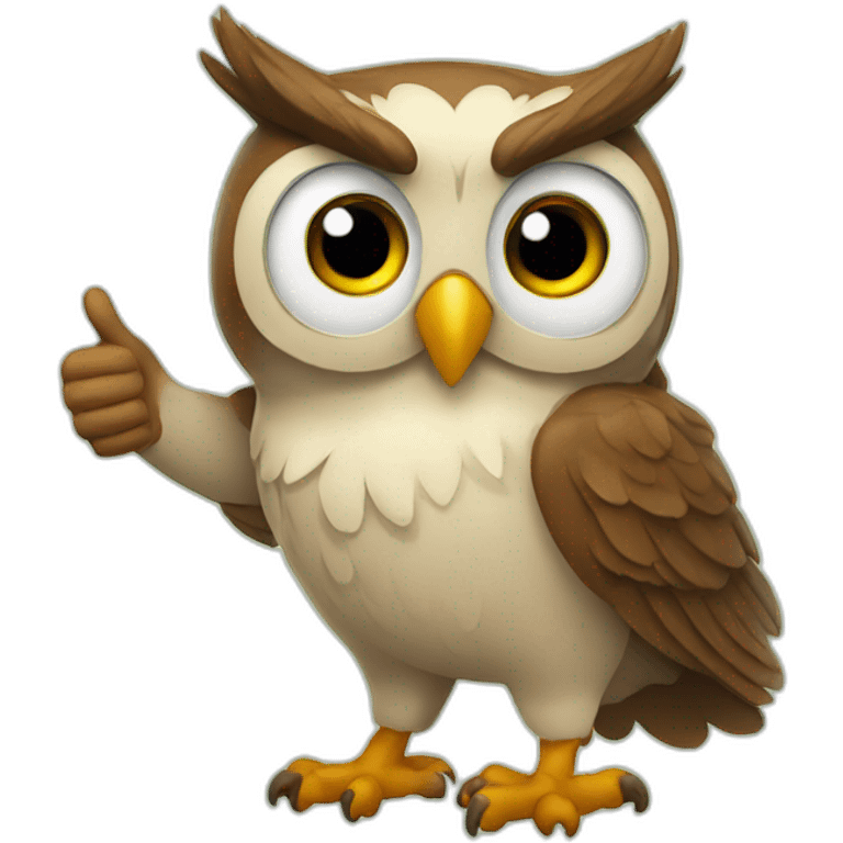 Owl thumbs up emoji