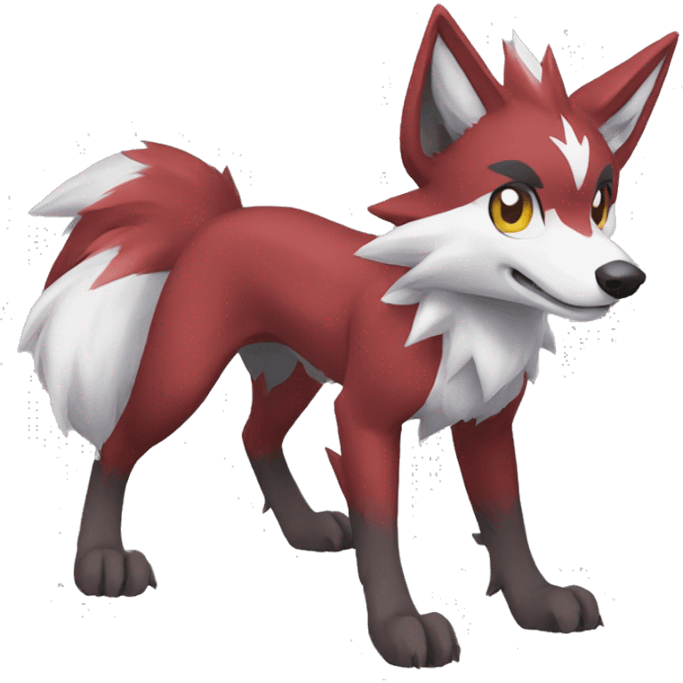 Lycanroc-Zoroark-Poochyena full body emoji