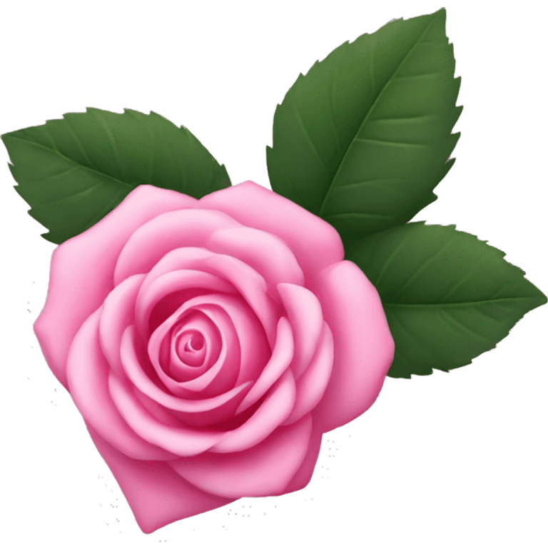 Pink rose emoji