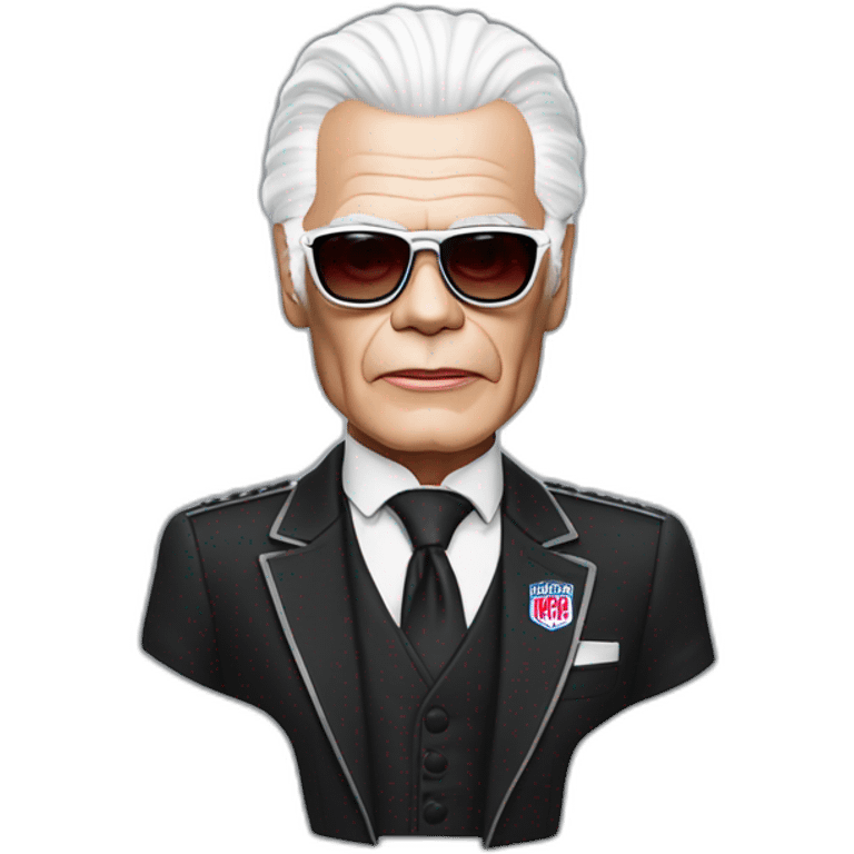 Carl lagerfeld with FC Bayern emoji